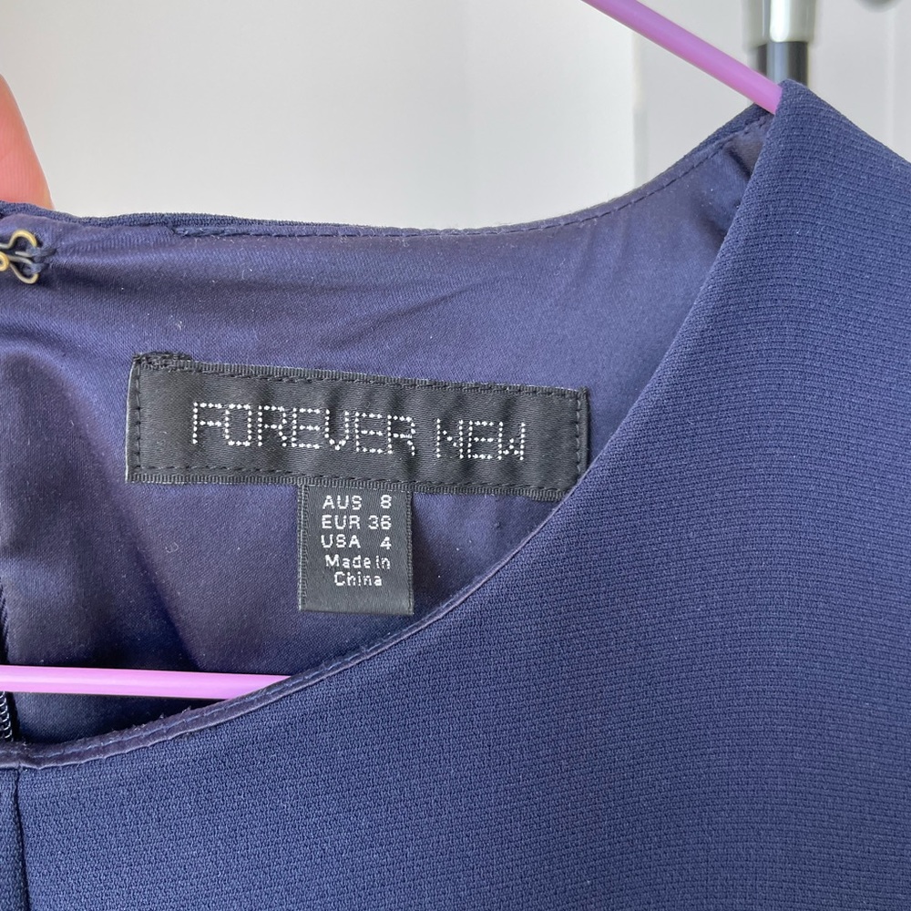 Forever New Shift Dress in Navy Blue - Size 8 - Picture 4 of 7